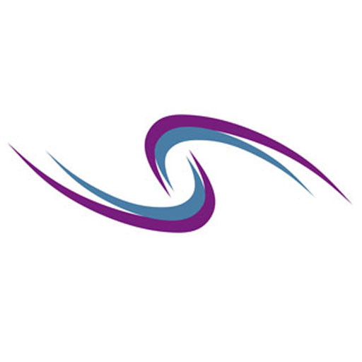 ArtStream purple and blue swoop logo