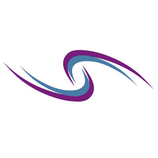 ArtStream purple and blue swoop logo